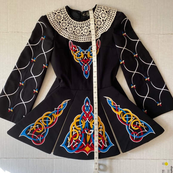 Irish Step Dance Costume with Cape Piece Custom Design Size XS - Picture 5 of 16